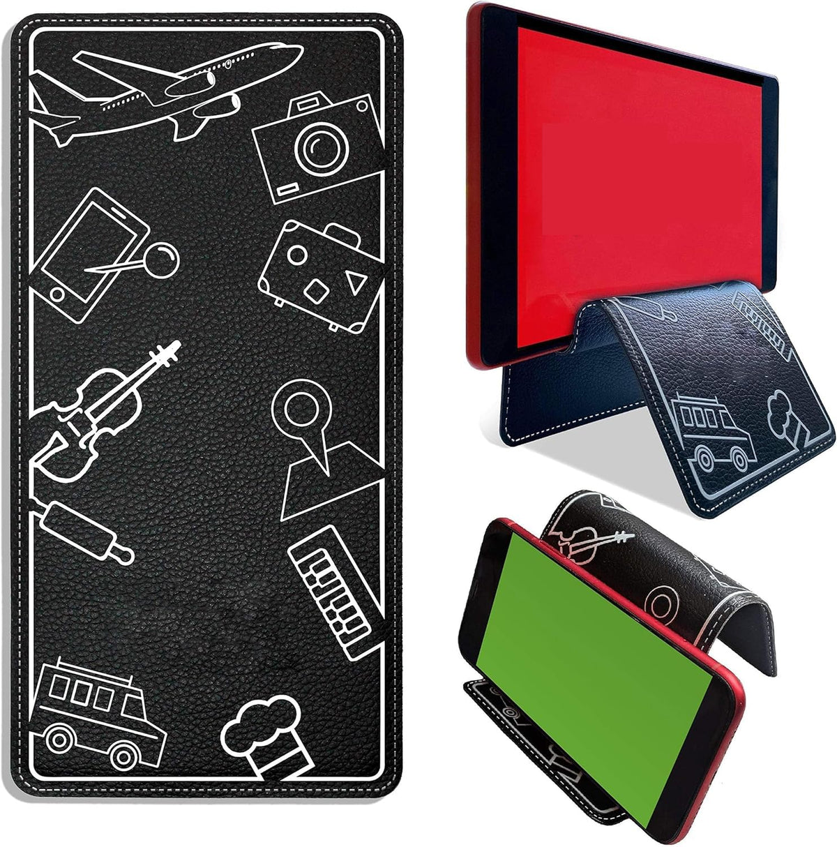 SWIUKPHE Airplane Travel Essentials for Flying Flex Flap Cell Phone Holder & Flexible Tablet Stand for Desk, Bed, Treadmill, Home & in-Flight Airplane Travel Accessories, Travel Cool Gadgets