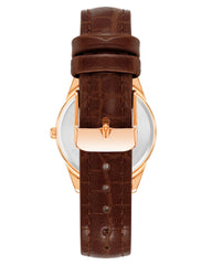 Anne Klein Women's Croco-Grain Vegan Leather Strap Watch