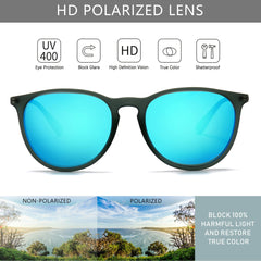 SUNGAIT Vintage Round Sunglasses for Women Men Classic Retro Designer Style