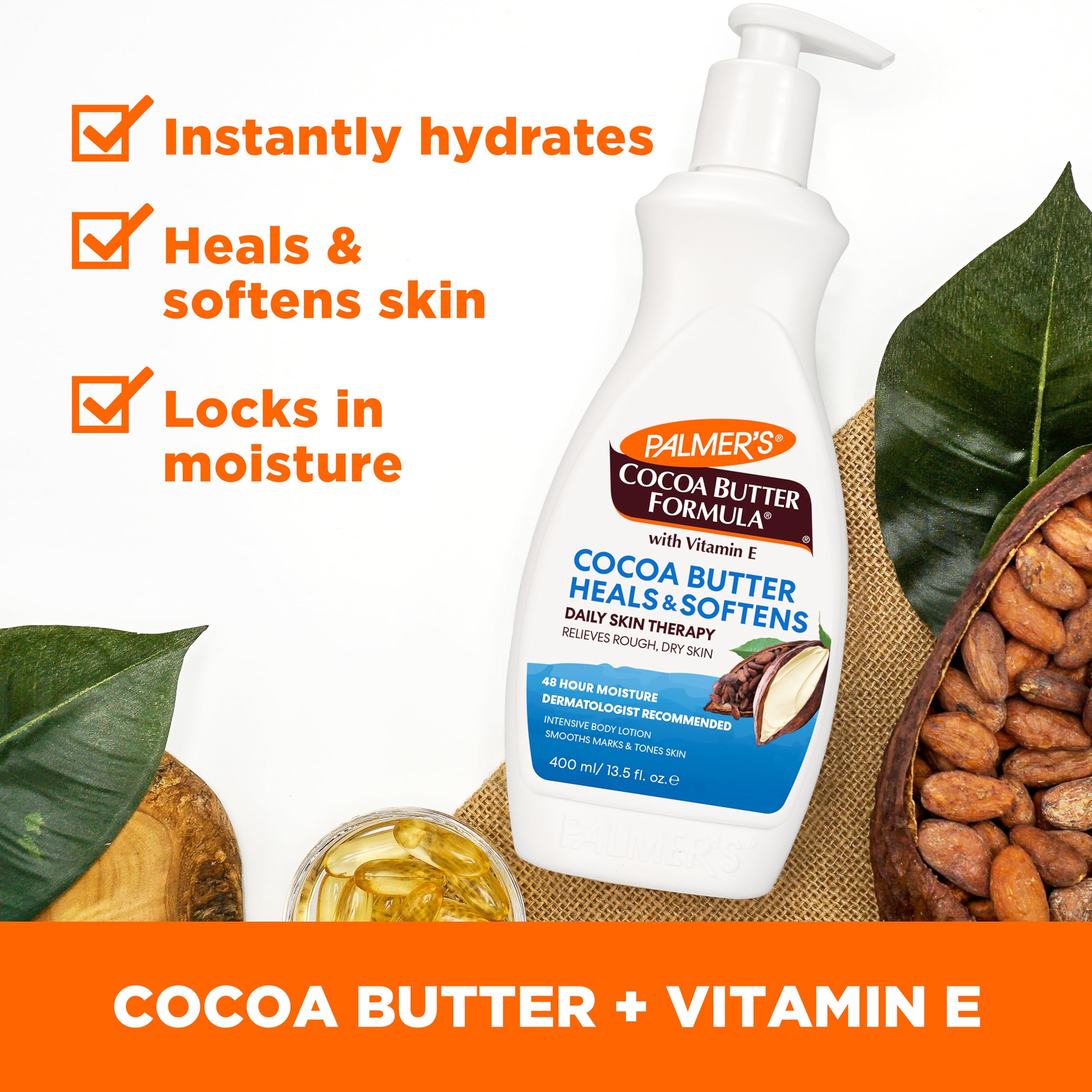 Palmer's Cocoa Butter Formula Body Lotion Pump for daily skin therapy - 400ml