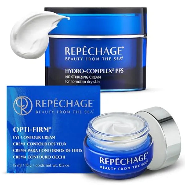 Repechage Hydro Complex PFS Face Cream & Opti Firm Eye Contour Cream  Seaweed, Niacinamide, Peptides & Vitamins For Hydration, Elasticity Normal To Dry Skin