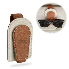 LEART Sunglass Holder for Car – Car Sunglasses Holder | Car Accessories | Automobile Accessories | Sun Visor Car I Suitable for All Car Models Caramel, One Size