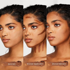 Parlberd Double-End Contour Foundation Stick, Face Brightens & Shades Pencil,Highlighting Shade Concealer Makeup, Face Body Contour Makeup Bronzer Stick (Natural Color+Medium Brown)#3