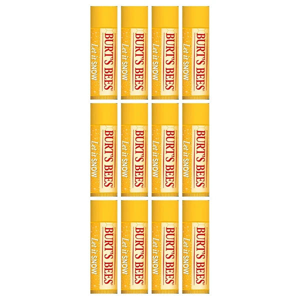 Burt's Bees Wintertime "Let Us Snow" Original Beeswax w/Vitamin E & Peppermint Lip Balm .15oz - 12 Count