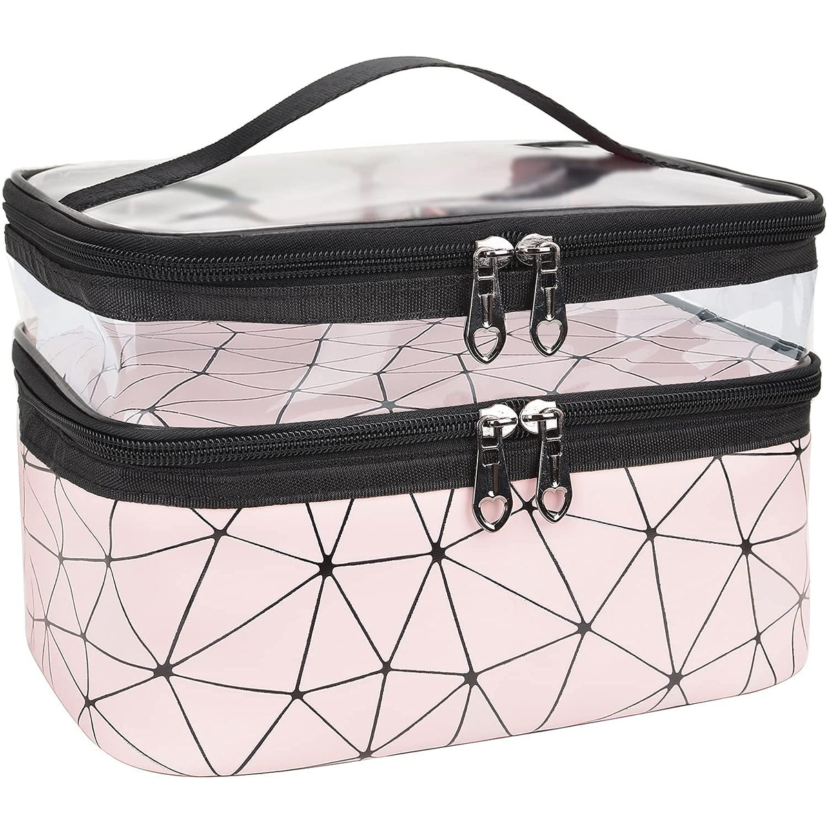 Makeup Bags Double layer Travel Cosmetic Cases Make up Organizer Toiletry Bags
