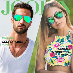 Joopin Sunglasses for Men Women, Polarized Classic Sunglasses Lightweight Metal Frame UV400 Protection