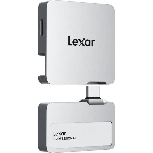 Lexar Professional GO 2TB Portable SSD with Hub 1050MB/s (LSL400S002T-RNSNU) - Silver