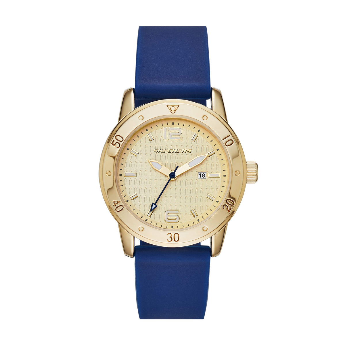Skechers Women's Redondo Quartz Metal and Silicone Analog Sports Watch - Navy