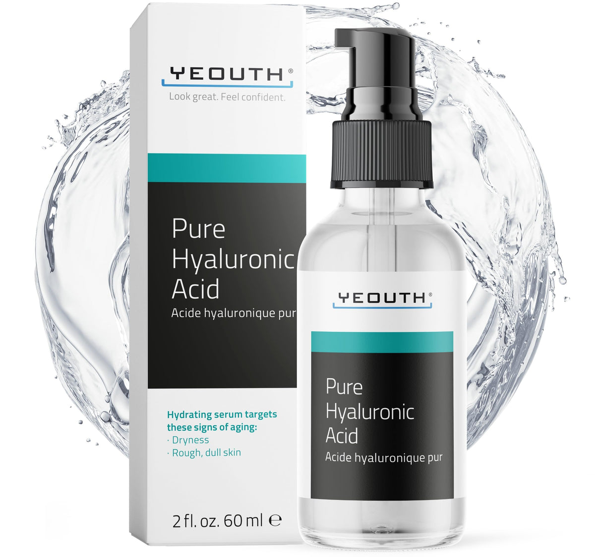 YEOUTH Pure Hyaluronic Acid, 2oz