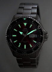 ORIENT Mens Diving Sports Automatic 200m Watch with Red Dial Steel Bracelet RA-AA0003R