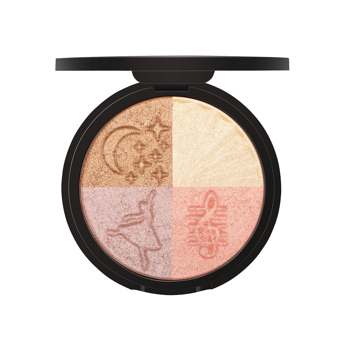 Bolver Highlighter Makeup Palette, Powder Palette Facial Bronzers Illuminator Palette Highlighter Baked Waterproof Long Lasting. (E03)