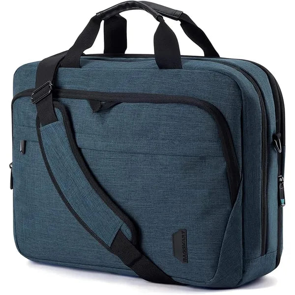 BAGSMART 17.3 Inch Laptop Bag, Expandable Laptop Shoulder Bag , Dark Blue