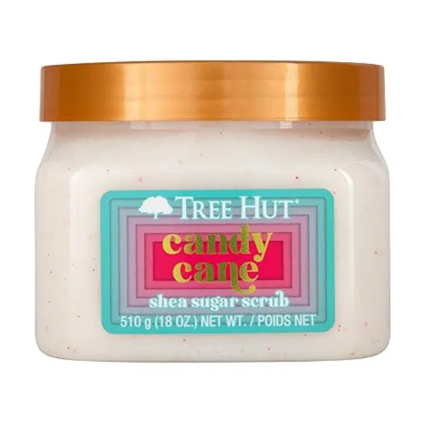 Tree Hut Candy Cane Shea Sugar Exfoliating Body Scrub Removes Dead, Dry Skin for a Soft & Hydrated Feel Limited Edition Holiday Nourishing Essential Body Care 18 fl oz.