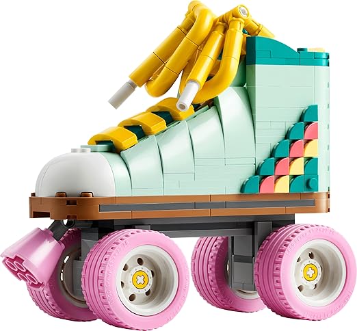 LEGO Creator 3in1 Retro Roller Skate to Mini Skateboard Toy to Boom Box Radio, Set for 8 Plus Year Old Girls, Boys & Kids, Great Desk Decoration or Bedroom Accessories, Gifts for Music Lovers 31148