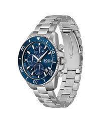 Hugo Boss ADMIRAL Men's Watch, Analog - Silver / Blue