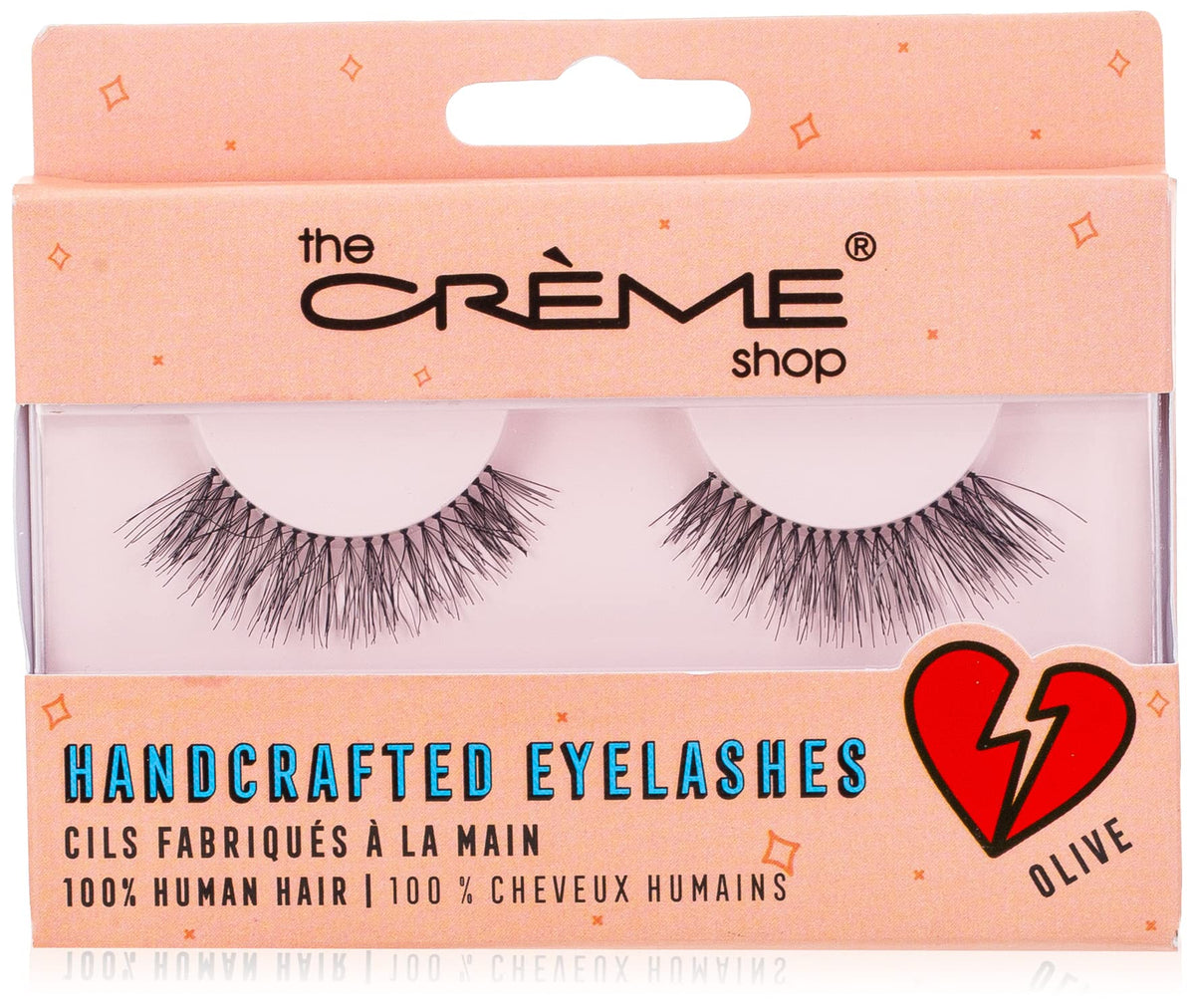 The Crème Shop Natural Defining Eye Lashes. Made With 100% Human Hair -Olive