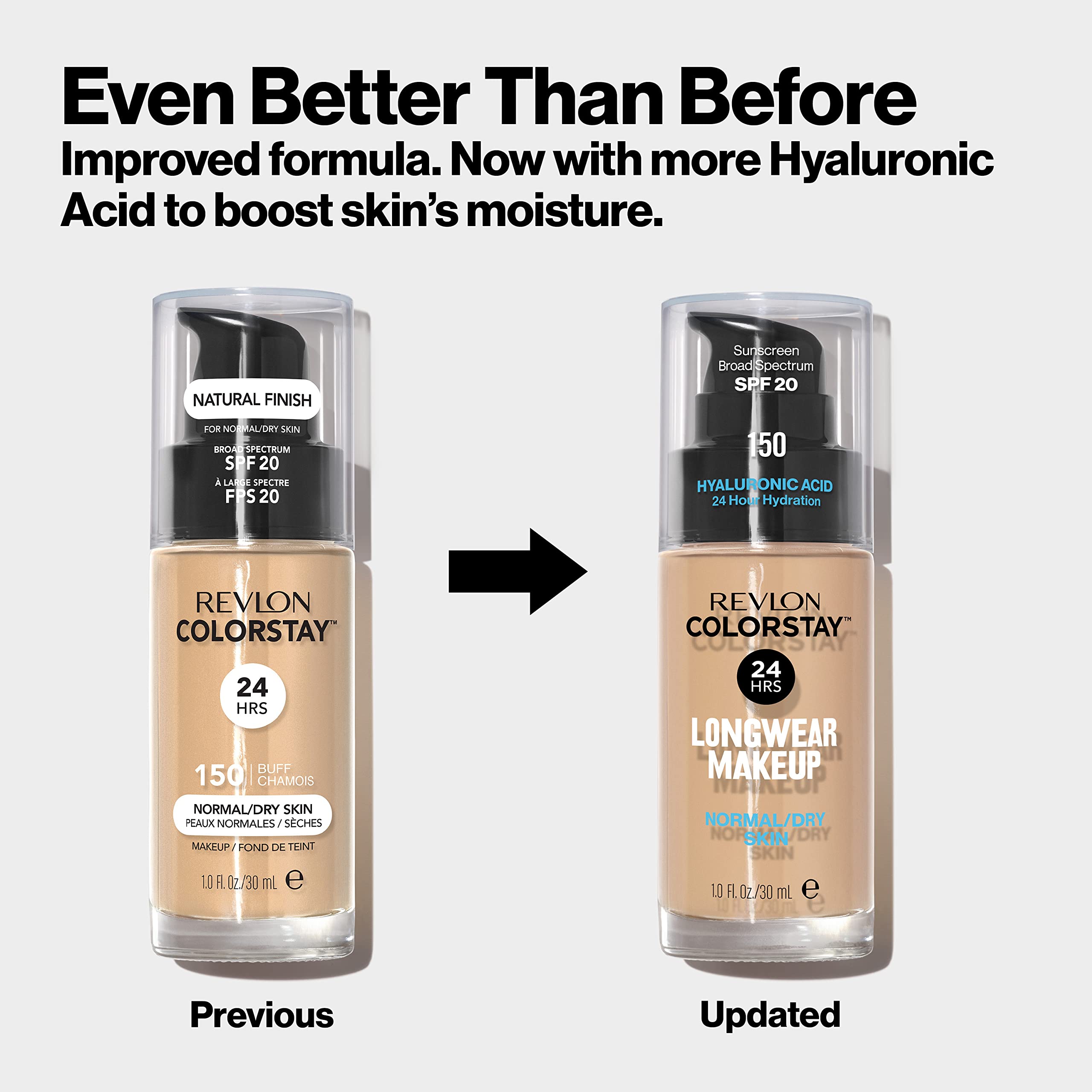 (Walnut) - Revlon ColorStay Makeup for Normal/Dry Skin SPF 20, Longwear Liquid Foundation, with Medium-Full Coverage, Natural Finish, Oil Free, 500 Walnut, 30ml