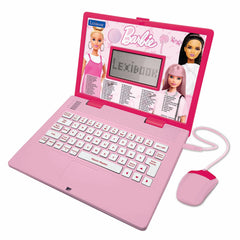 Lexibook Barbie, Educational and Bilingual Laptop in English/French, Toy for children with 124 activities to learn, play games and music, Pink
