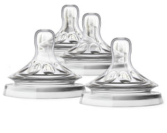 Philips Avent Natural Baby Bottle Fast Flow, 6M+, Flow 4, SCF654/43, (Pack of 4)