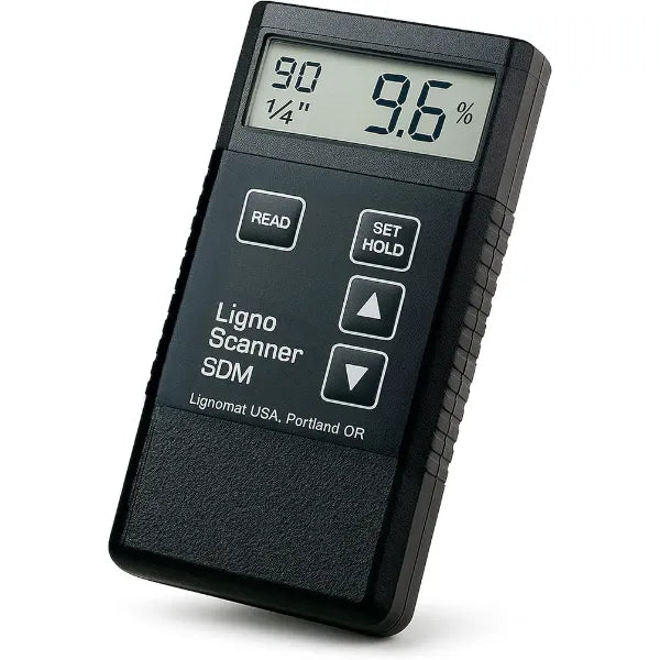 Lignomat Scanner SDM Pinless Moisture Meter Wood Moisture Meter for Hard & Soft Woods, Bamboos, Drywall & Concrete Dual Depth Humidity Tester & Detector for Flooring Inspectors & Flooring Installers