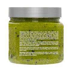 Globalstar Shea Sugar Scrub 600ml – Exfoliating & Hydrating – Watermelon, Blue Indigo, Kiwi, Fassi Aker, Vitamin C (600g, Kiwi)