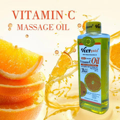 300ML Vitamin C Oil for Face, Super Whitening Body Massage, 7 Days Skin Care Glowing Essential Body Oil for Nourishes Skin, Remove Fine Lines Wrinkles, Dark Spots, Aging Skin, Sun Burn Corrector Oils