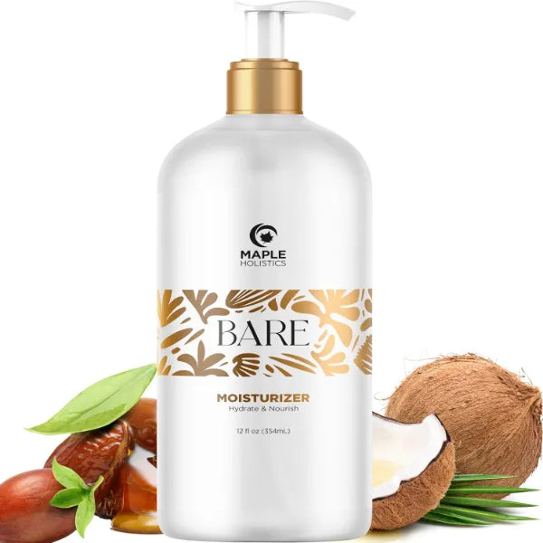 Maple Holistics Bare After Shave Lotion for Women - Deep Hydration Wet Skin Moisturizer in Shower Lotion for Silky Smooth Skin with Shea Butter Jojoba Oil & Aloe Vera - In Shower Body Lotion for Women 12 Fl oz