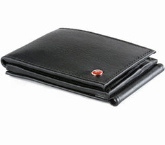 Alpine Swiss Mens Leather Wallet Z Shape Trifold Bifold