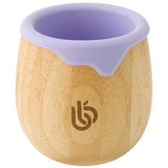 bamboo bamboo Baby and Toddler Sippy Cup - 5 Oz Eco-Friendly Dinky Cup with Cute Silicone Drip Rim for Teeth and Gum Protection - Ideal Toddler Transition Cup (Lilac)