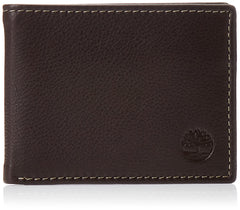Timberland Men's Wellington RFID Leather Bifold Wallet Trifold Wallet - Brown