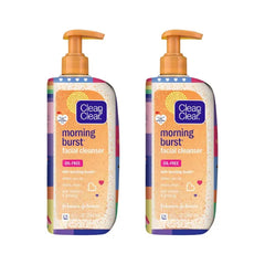 Clean & Clear Morning Burst Oil Free Facial Cleanser, Brightening Vitamin C & Ginseng, Daily Face Wash, Hypoallergenic, Special Care with Pride Packaging, Value Two Pack, 8 Fl. Oz