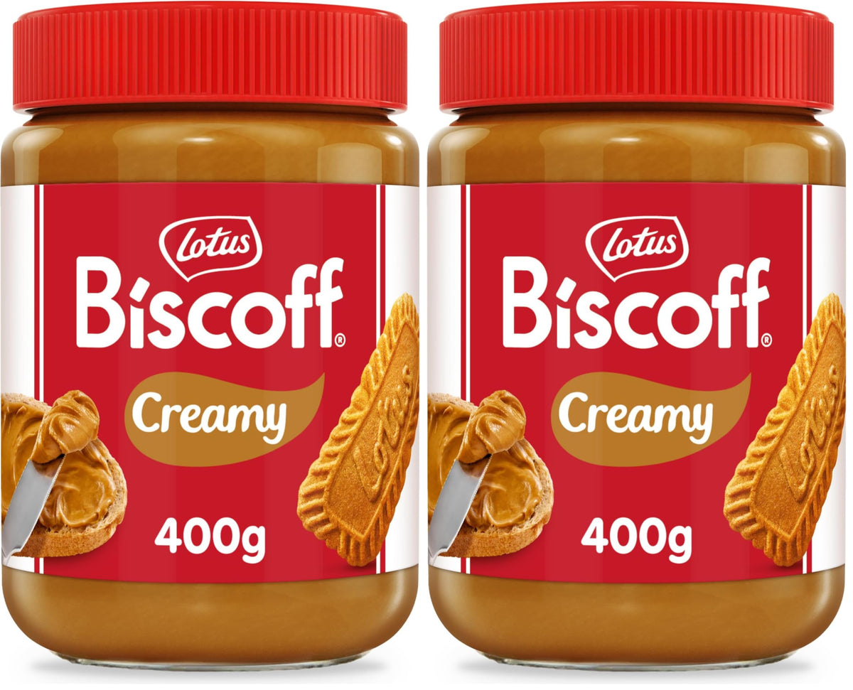 Lotus Biscoff Sweet Spread, Smooth Delicious and Unique - 400g (Pack of 2)