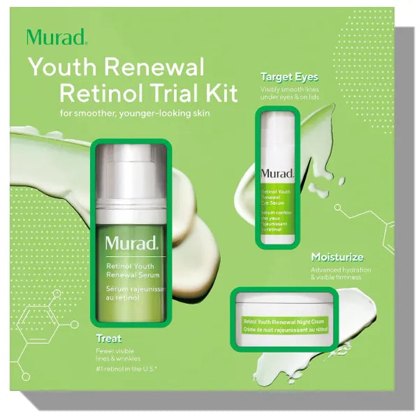 Murad Retinal Trial Kit - Lift and Resculpt with Retinal 2-Piece Trial Kit - Anti-Aging Set Encapsulated Retinal - Retinal Serum 0.5Fl Oz, Retinal Eye Cream 0.11Fl Oz