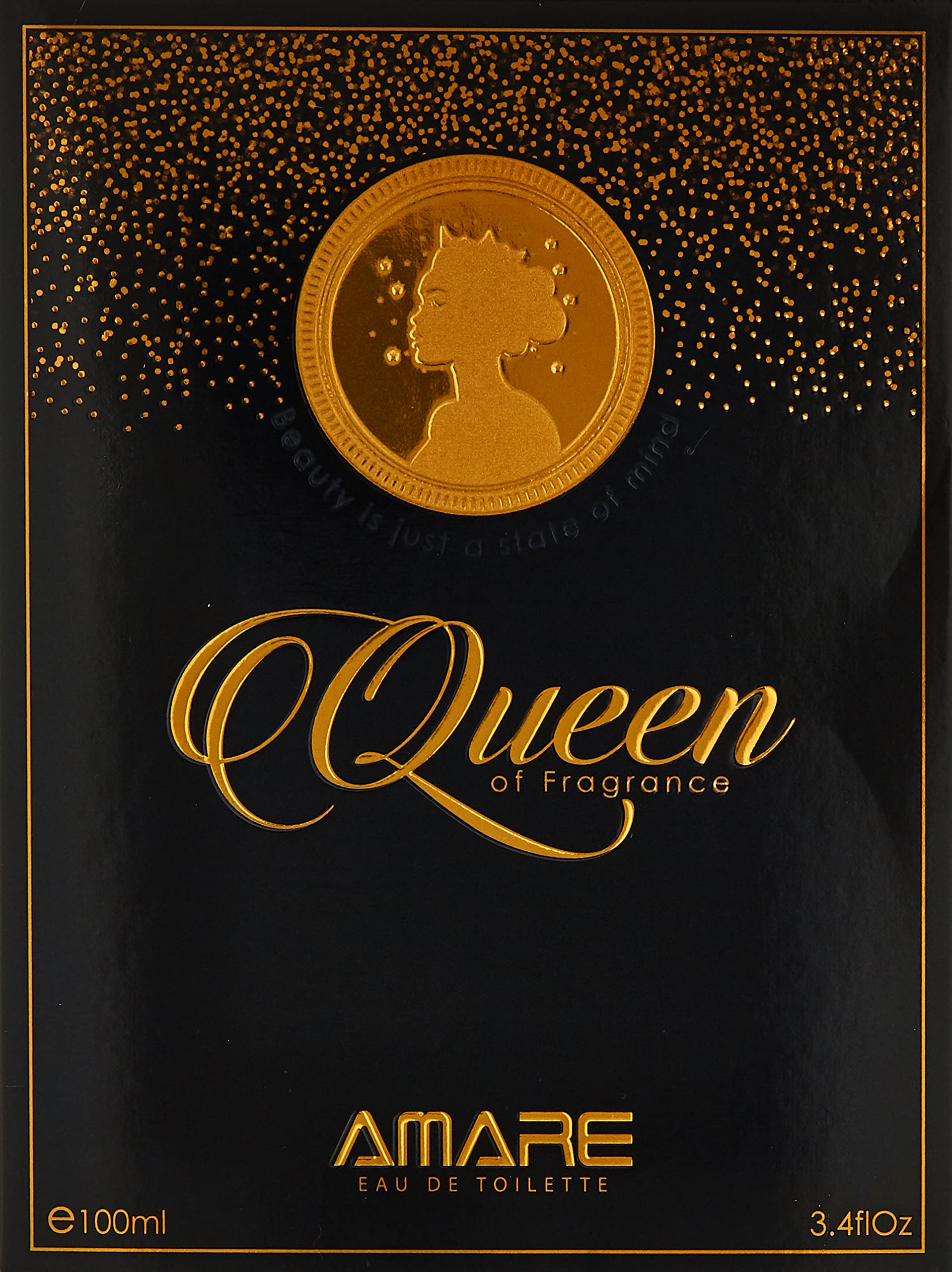 Queen By Amare: Eau de Toilette Spray | EDT Women's Fragrance | Cologne for Women | Perfume for Women | Fruity and Peach Fragrance | Long-lasting Perfume for Women | Ideal Gift | 100ml