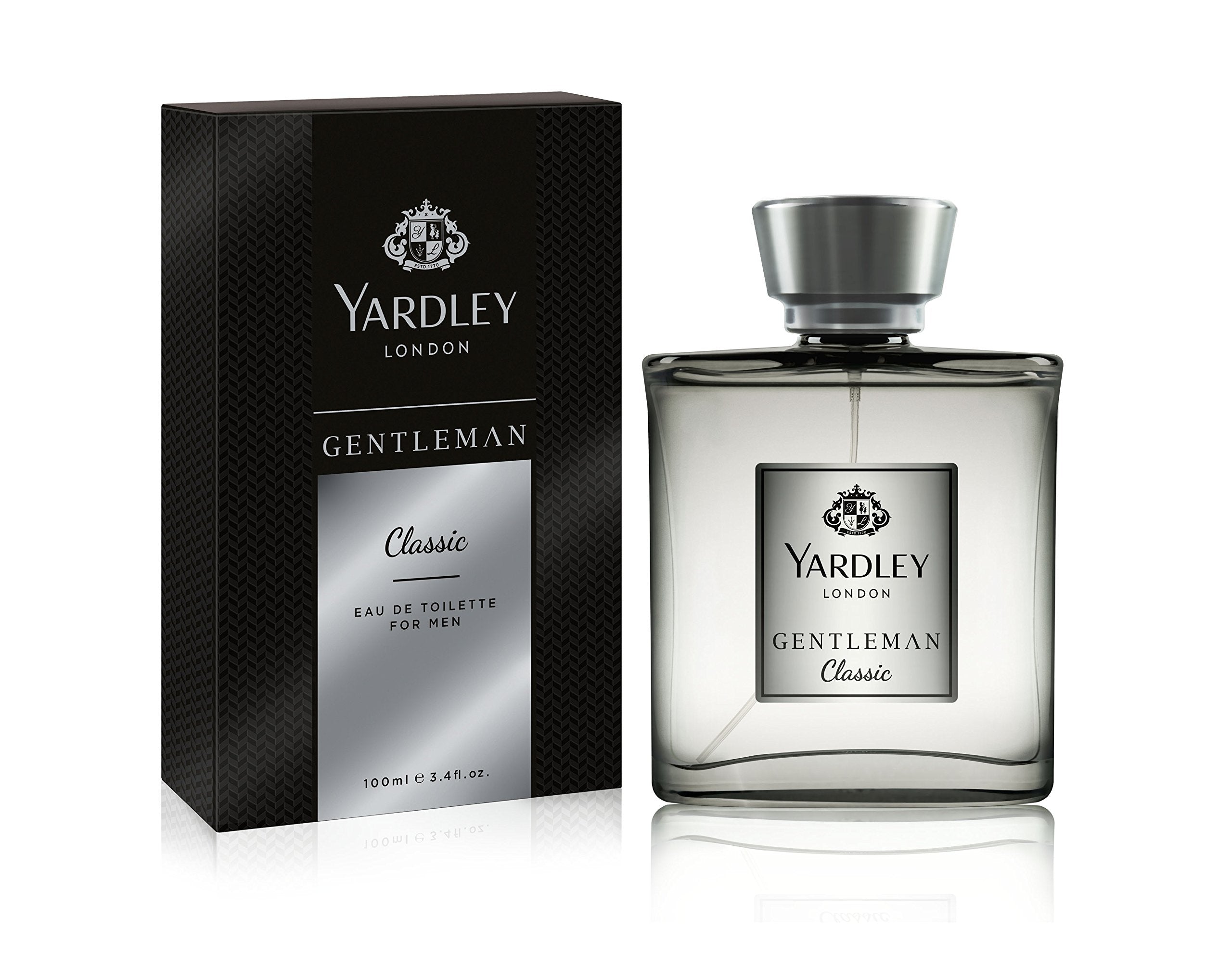 Yardley London Gentleman Classic Perfumed Gift Set - Eau De Parfum 100ml + Body Spray 150ml | Modern Masculine Fragrance | Citrus, Black Pepper & Spicy Notes | For Men