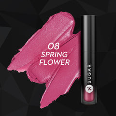 Sugar Cosmetics Mousse Lip Cream | 24+ Hour Wear | Creamy Mousse Lipstick | Waterproof & Smudge Proof | 5ml - 08 Spring Flower