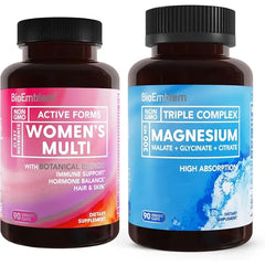 BioEmblem Women's Triple Magnesium Complex and Multivitamin fro Cardiovascular Health and Nutritional Needs