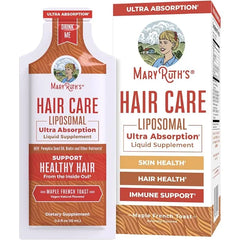 MARYRUTH'S Hair Care Liposomal, Ultra Absorption, Gluten Free, 14 Servings | Liquid Hair Vitamins, Vitamin D3, Vitamin E, Biotin, Hyaluronic Acid, Selenium, Hair & Skin Care, Vegan, Non-GMO, Gluten Free