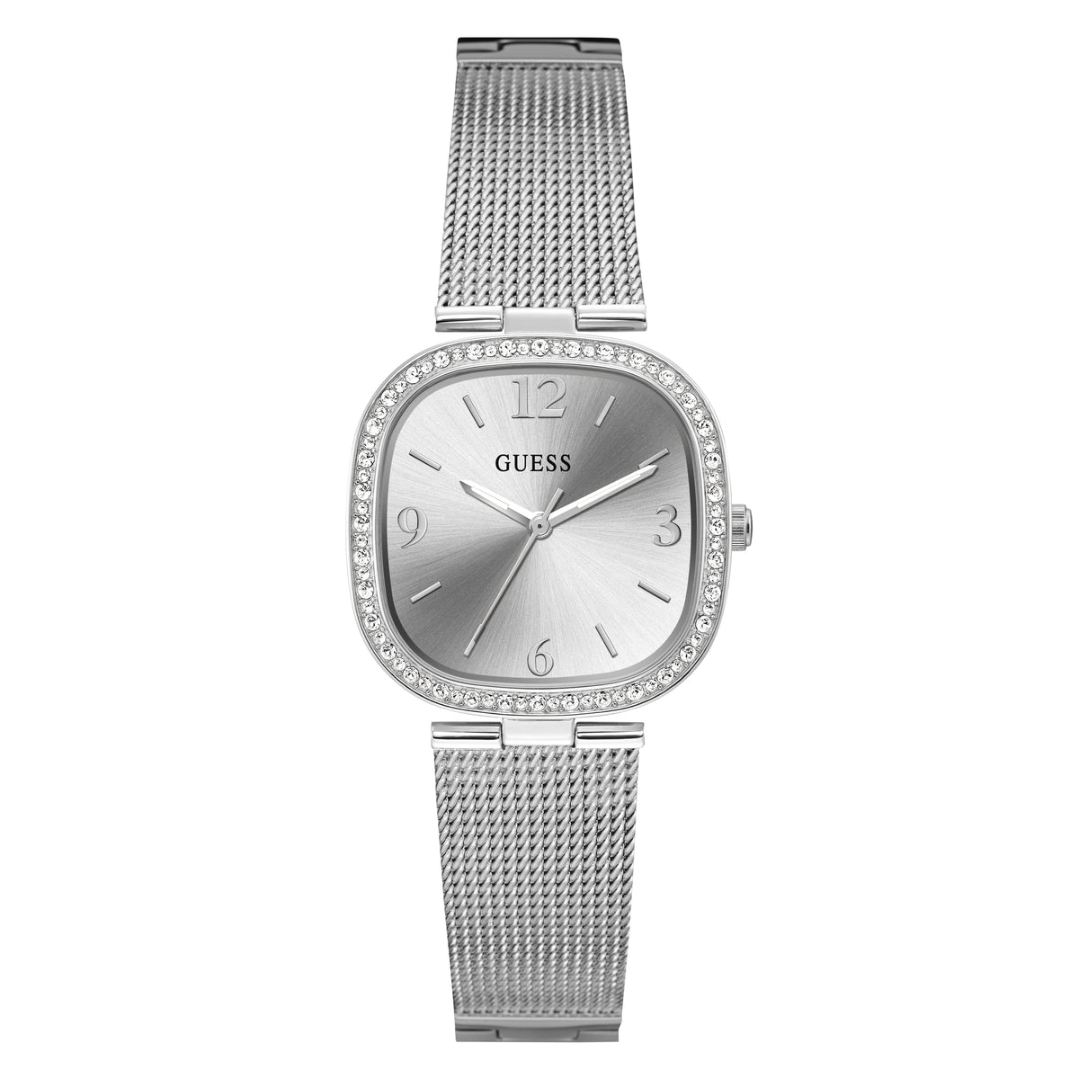GUESS Women's Quartz Watch with Stainless Steel Strap, Silver, 15 Model: GW0354L1, Silver-Tone