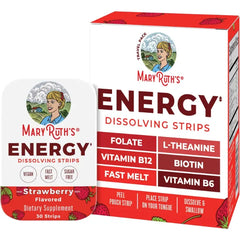MaryRuth's Energy Dissolving Strips, B Vitamin Complex, 30 Count, Vegan | B Vitamin Complex, Vitamin B12, Green Coffee Seed Extract, L Theanine, Vegan