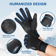 SIMARI Winter Gloves Men Women Touch Screen Glove Cold Weather Warm Gloves Freezer Work Gloves Suit for Running Driving Cycling Working Hiking 102 -Cornflower Blue