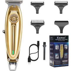 KEMEI Professional Beard and Hair Trimmer for Men, Cordless T-Blade Trimmers, Electric Hair Clippers for Barbers and Stylists, All Body Grooming Model 1949