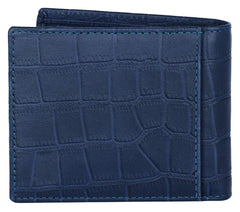WildHorn Men Leather Wallet for Men Men's Wallet - BLUE CROCO