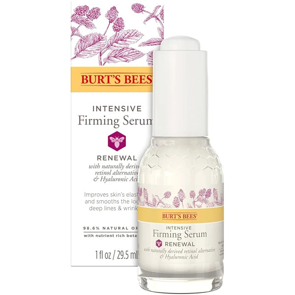 Burt's Bees Renewal Intensive Firming Serum With Natural Retinol Alternative and Hyaluronic Acid, Powerful Anti-Aging Ingredients, 98.6 Percent Natural-Origin Skin Care, 1 fl. oz. Bottle