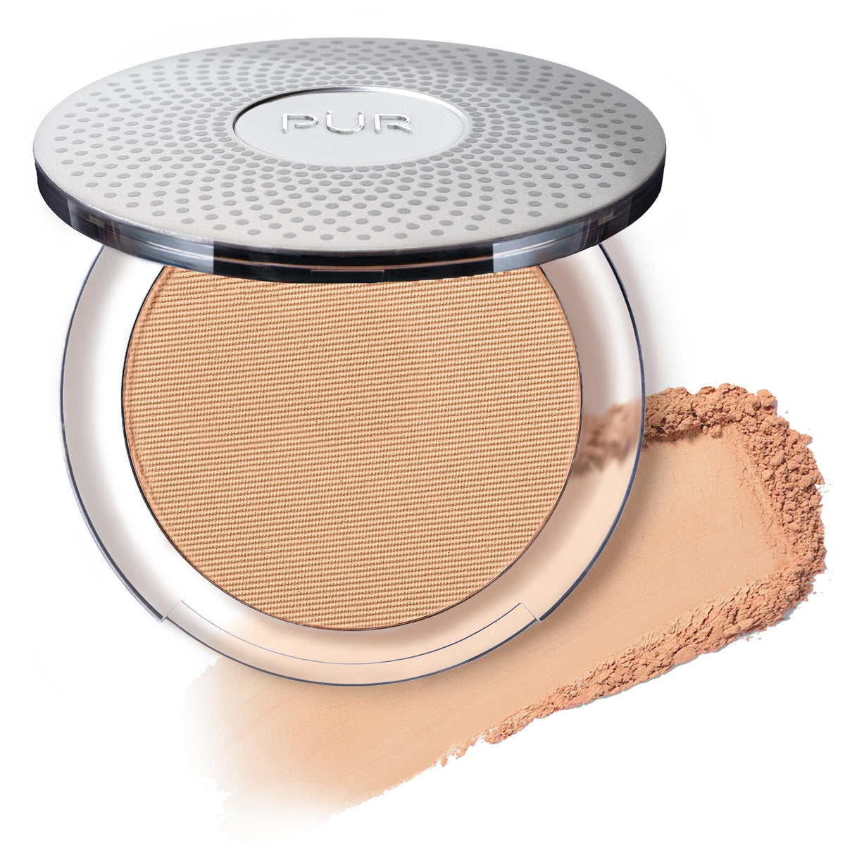 PÜR 4-in-1 Pressed Mineral Makeup SPF 15 Powder Foundation with Concealer & Finishing Powder- Medium to Full Coverage Foundation- Mineral-Based - Cruelty-Free & Vegan Friendly