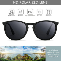 SUNGAIT Vintage Round Sunglasses for Women Men Classic Retro Designer Style