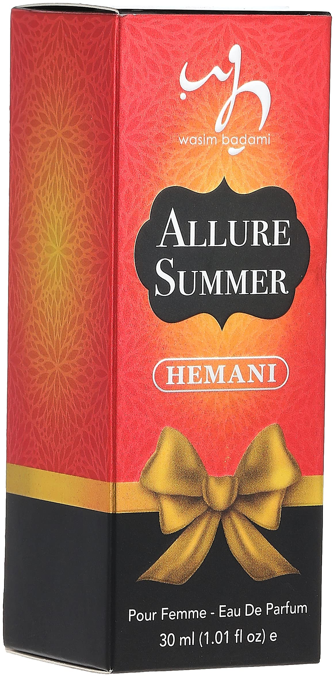 Hemani Allure Summer Eau De Parfum Spray For Women Long Lasting, Gentle Feminine Fragrance, Perfect For Night Outs And Special Occasions, Defines A Strong, Passionate Personality, 30ml