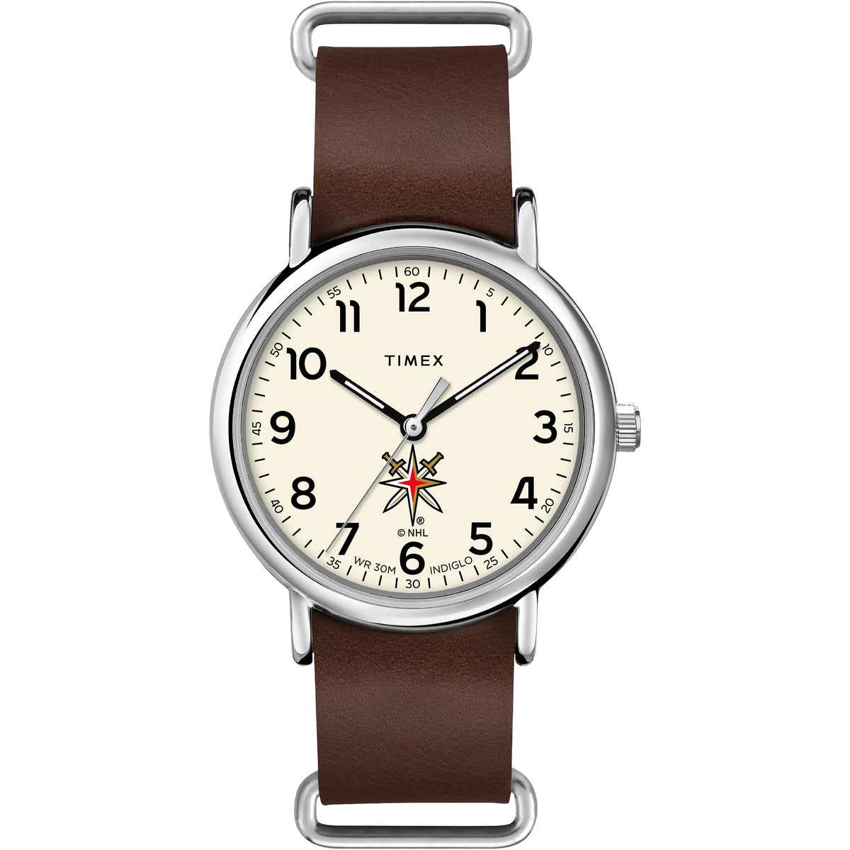 Timex Tribute Men's NHL Weekender 40mm Quartz Leather Strap - Vegas Golden Knights