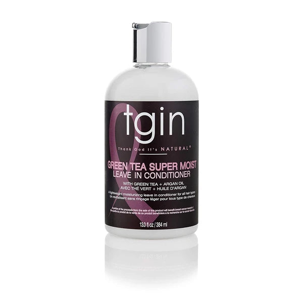 tgin Green Tea Super Moist Leave In Conditioner – Lightweight Leave In Conditioner for Curly Hair – Hydrates, Controls Frizz & Enhances Manageability – 13 oz – tgin Hair Products for Kids & Adults