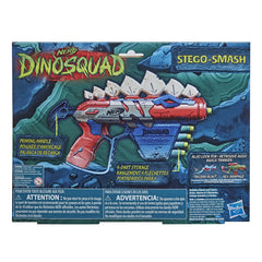 Nerf DinoSquad Stegosmash Dart Blaster, 4-Dart Storage, Pull-Back Priming Handle, 5 Official Darts, Dinosaur Design, Toys for Kids, Teens & Adults, Outdoor Toys for Boys and Girls Ages 8+